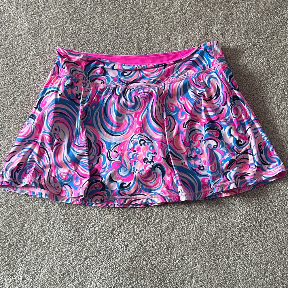 Lilly Pulitzer Pink, Blue & White Swirl Athletic Skirt